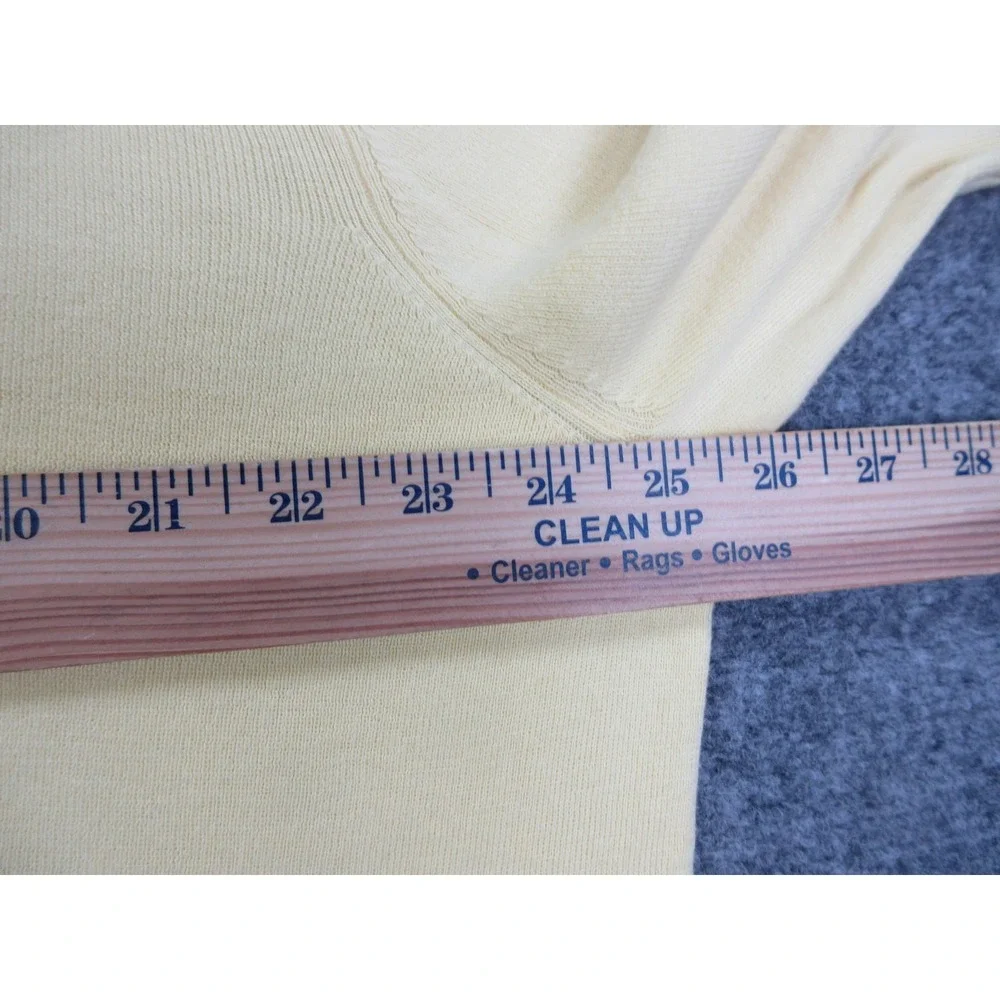 VTG Polo Ralph Lauren Sweater Mens XL Yellow Pima Cotton Knit Long Sleeve Collar